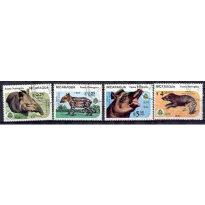 Nicaragua 1984 (28) série complète de 4 timbres oblitérés
