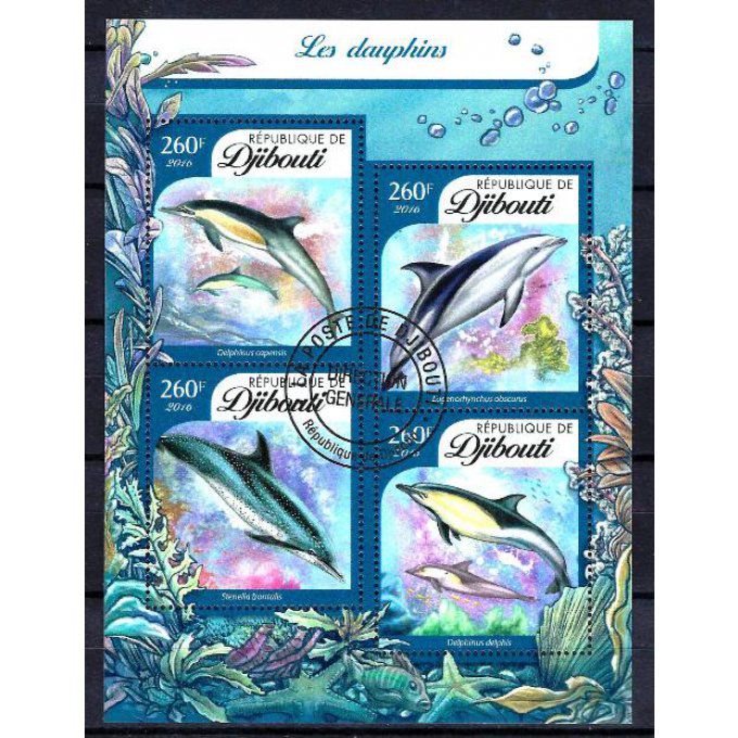 Djibouti 2016 (295) série complète de 4 timbres oblitérés