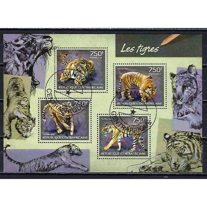 Centrafrique 2014 (303) série complète de 4 timbres oblitérés