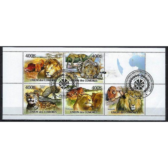 Comores 2011 (304) série complète de 5 timbres oblitérés