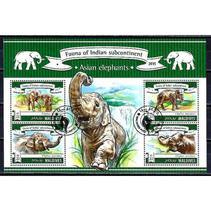 Maldives 2015 (316) série complète de 4 timbres oblitérés