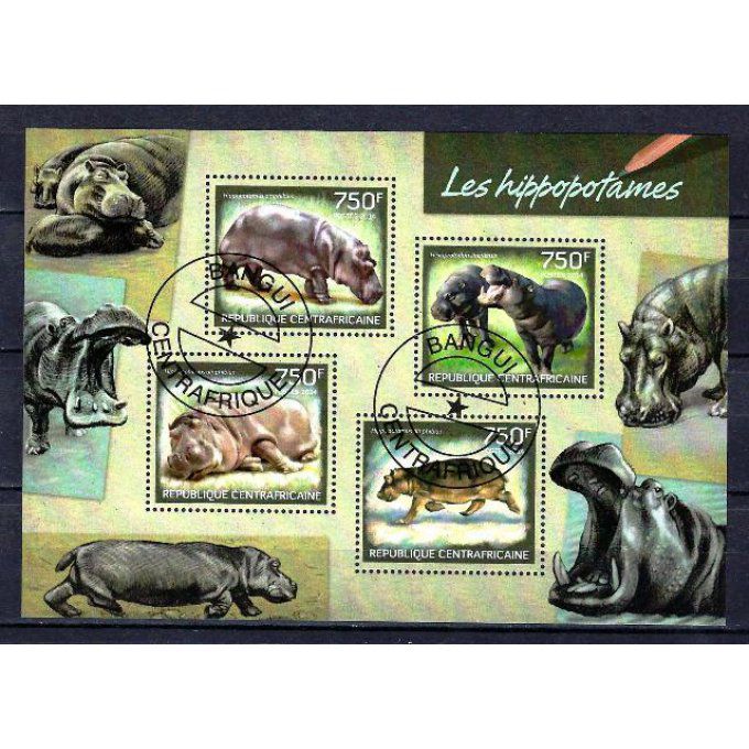 Centrafrique 2014 (322) série complète de 4 timbres oblitérés