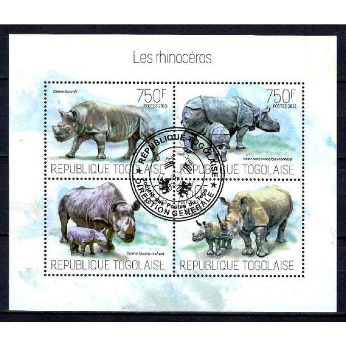 Togo 2013 (326) série complète de 4 timbres oblitérés