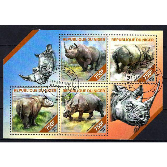 Niger 2014 (328) série complète de 4 timbres oblitérés