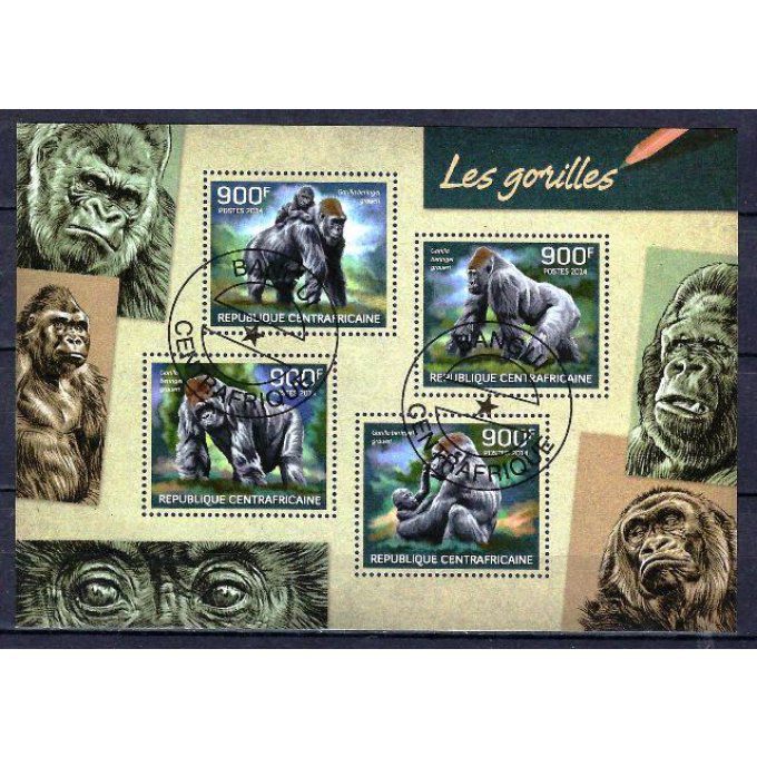 Centrafrique 2014 (331) série complète de 4 timbres oblitérés