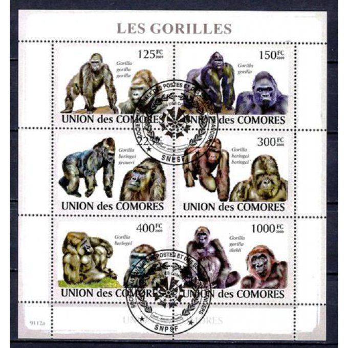 Comores 2009 (332) série complète de 6 timbres oblitérés