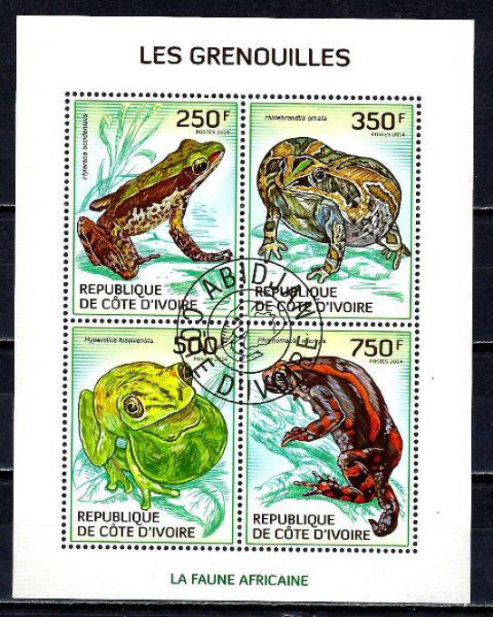 Côte d'Ivoire 2014 (349) série complète de 4 timbres oblitérés
