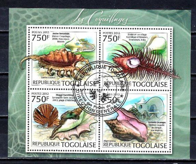 Togo 2012 (350) série complète de 4 timbres oblitérés