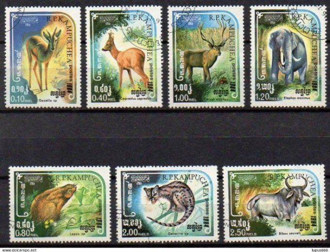 Kampuchea 1984 (37) série complète de 7 timbres oblitérés