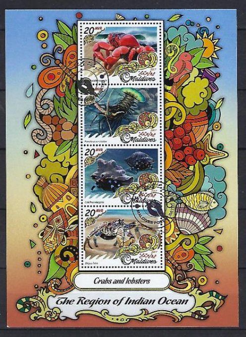 Maldives 2017 (381) série complète de 4 timbres oblitérés