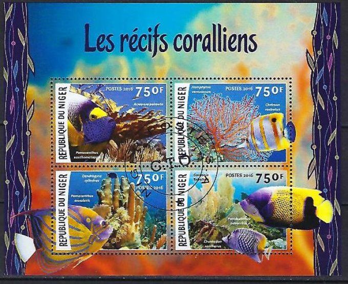 Niger 2016 (388) série complète de 4 timbres oblitérés