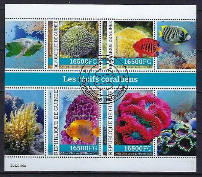 Guinée 2022 (393) série complète de 4 timbres oblitérés