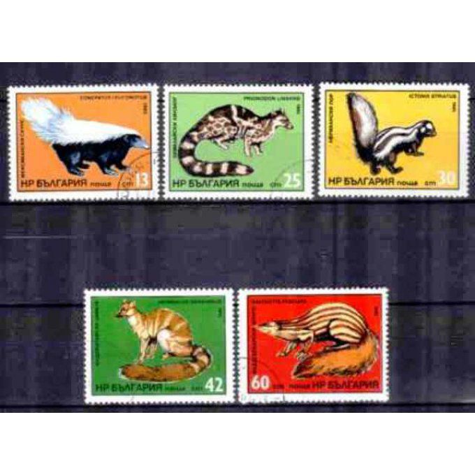 Bulgarie 1985 (3) série complète de 5 timbres oblitérés