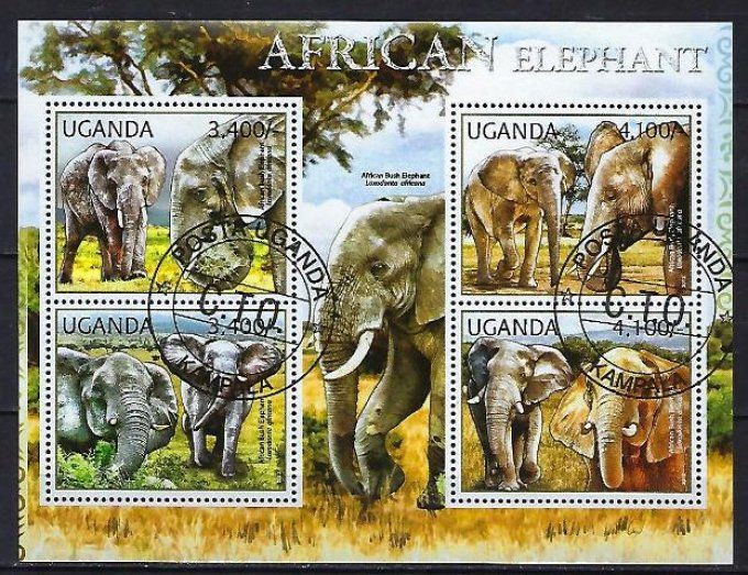 Ouganda 2012 (407) série complète de 4 timbres oblitérés