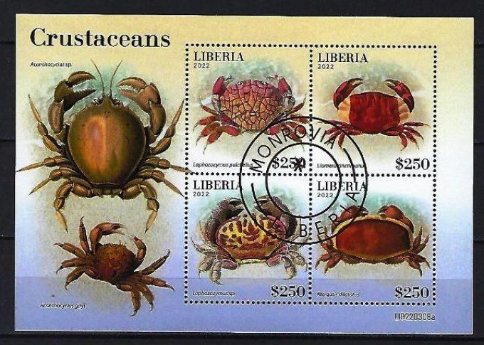 Libéria 2022 (409) série complète de 4 timbres oblitérés