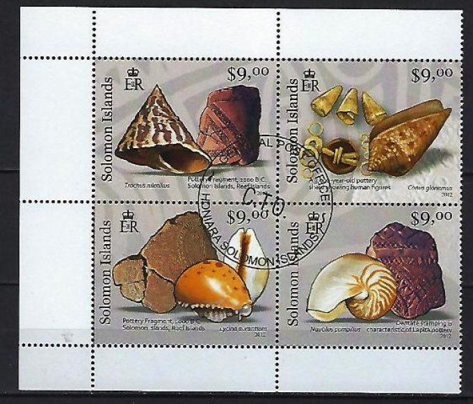Salomon 2012 (417) série complète de 4 timbres oblitérés