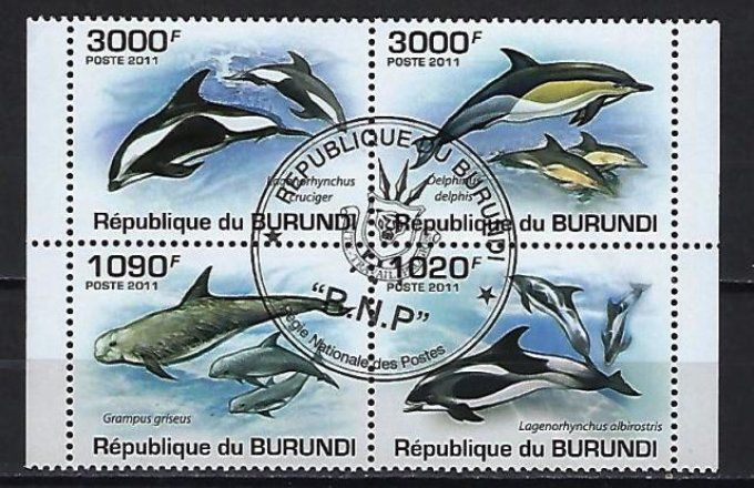 Burundi 2011 (420) série complète de 4 timbres oblitérés en feuillet