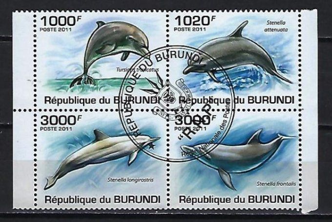 Burundi 2011 (421) série complète de 4 timbres oblitérés en feuillet