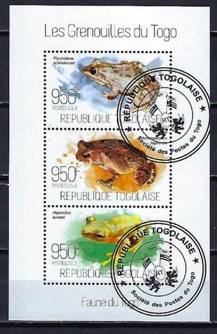 Togo 2013 (441) série complète de 3 timbres oblitérés