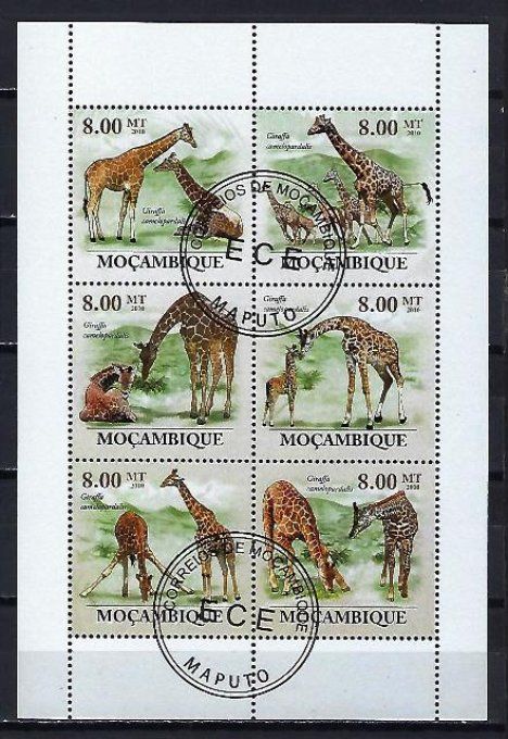 Mozambique 2010 (451) série complète de 6 timbres oblitérés