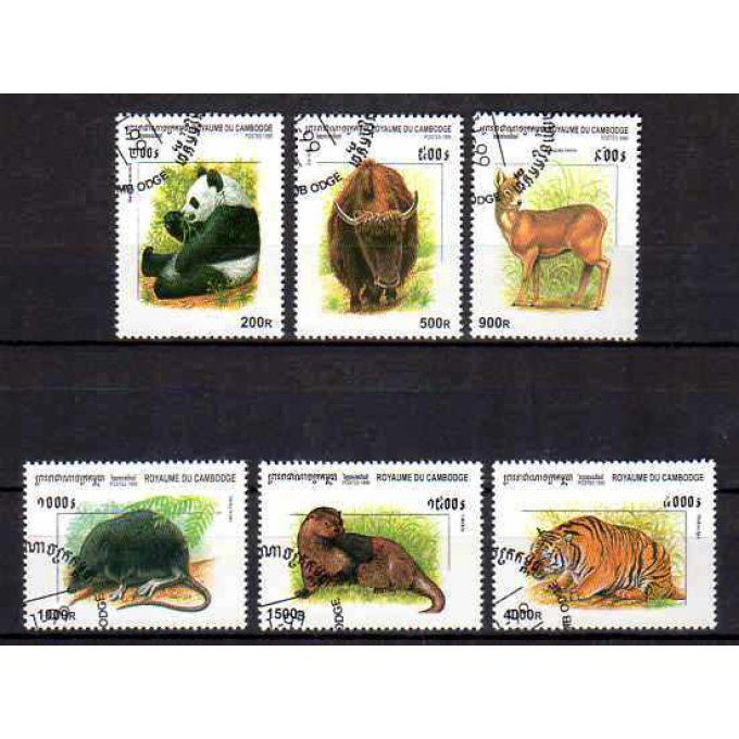 Cambodge 1999 (45) série complète de 6 timbres oblitérés