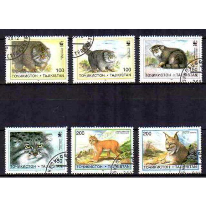 Tadjikistan 1996 (53) série complète de 6 timbres oblitérés