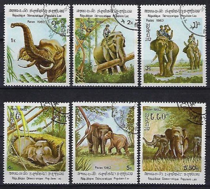 Laos 1982 (604) série complète de 6 timbres oblitérés