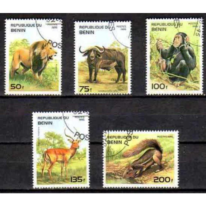 Bénin 1995 (62) série complète de 5 timbres oblitérés 