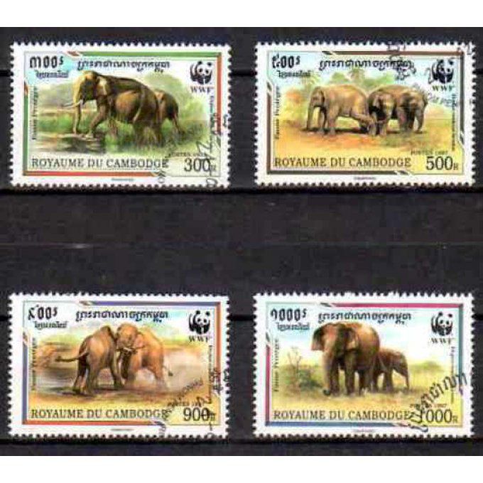 Cambodge 1997 (63) série complète de 4 timbres oblitérés