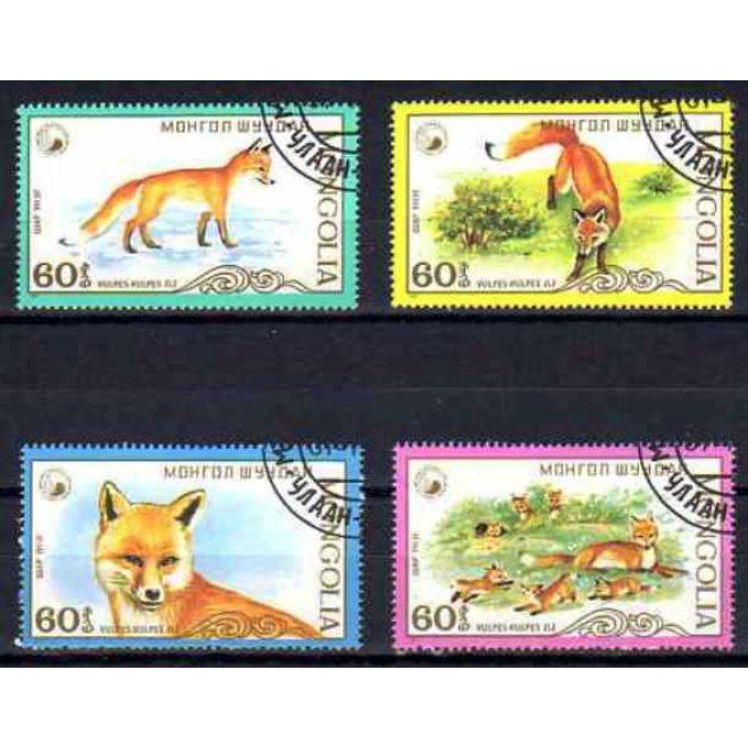 Mongolie 1987 (66) série complète de 4 timbres oblitérés