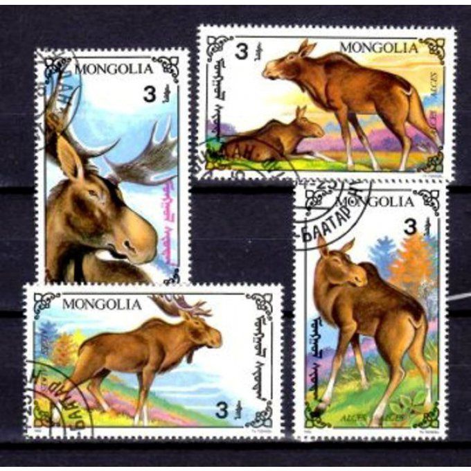 Mongolie 1992 (78) série complète de 4 timbres oblitérés