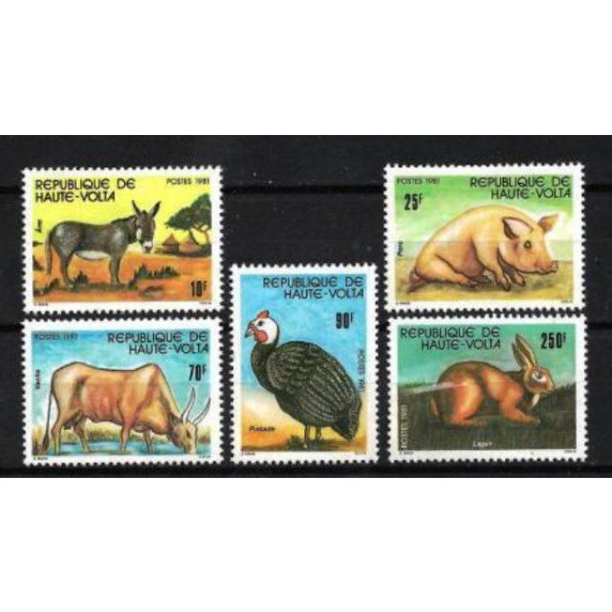 Haute Volta 1981 (83) série complète de 5 timbres neufs ** MNH