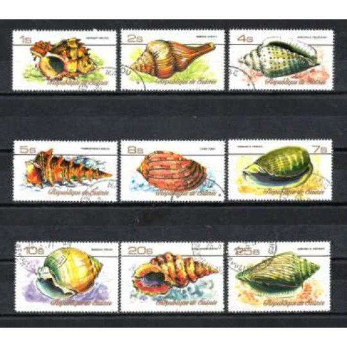 Guinée 1977 (95) série complète de 9 timbres oblitérés