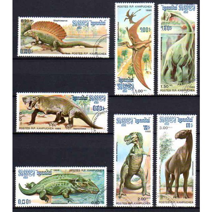 Kampuchea 1986 (AP15) série complète de 7 timbres oblitérés