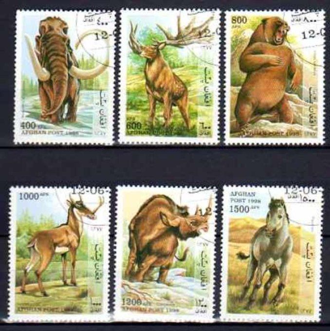 Afghanistan 1998 (AP1) série complète de 6 timbres oblitérés