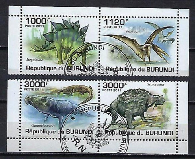 Burundi 2011 (AP64) série complète de 4 timbres oblitérés en feuillet