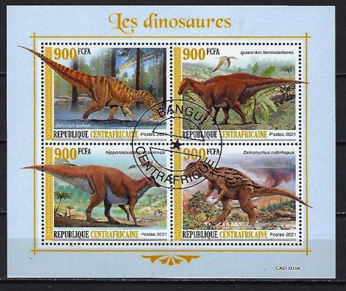 Centrafrique 2021 (AP65) série complète de 4 timbres oblitérés