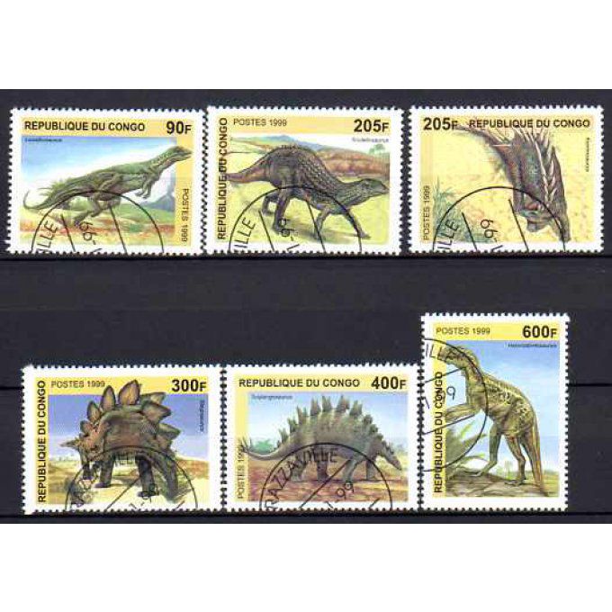Congo 1999 (AP7) série complète de 6 timbres oblitérés