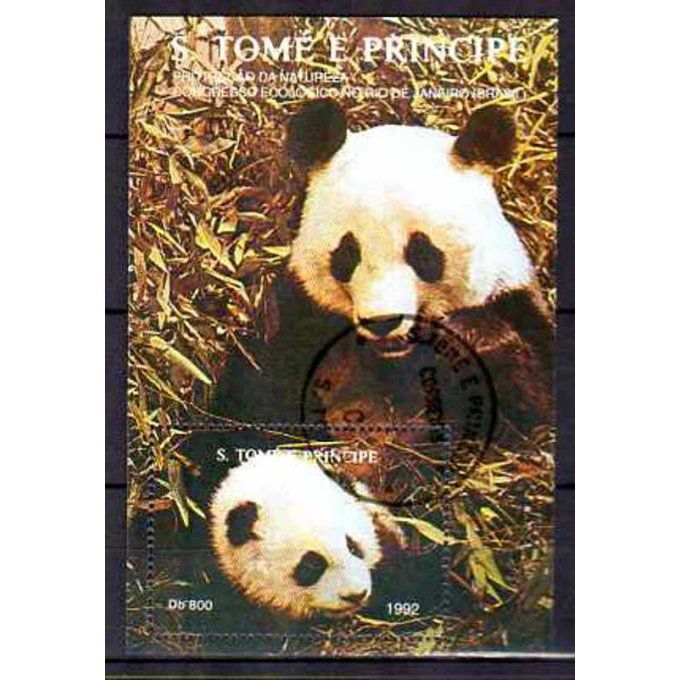 Saint Thomas et Prince 1992 (52) bloc oblitéré