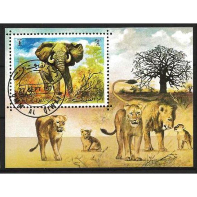 Um al Qiwain (57) bloc oblitéré