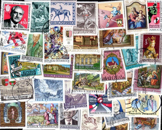 Collections de timbres d'Autriche grands formats