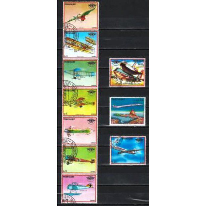 Paraguay 1979 (AV11) série complète de 9 timbres oblitérés