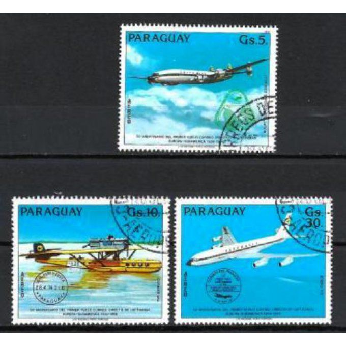 Paraguay 1984 (AV19) série complète de 3 timbres oblitérés