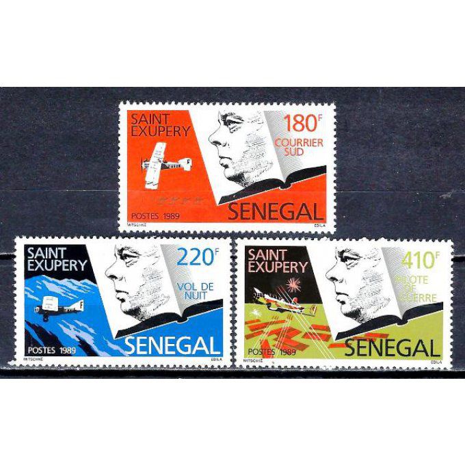 Sénégal 1989 (AV20) série complète de 3 timbres neufs** MNH