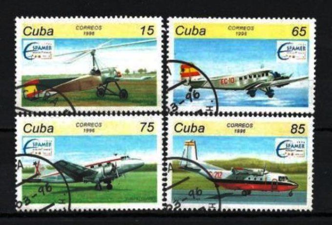 Cuba 1996 (AV28) série complète de 4 timbres oblitérés
