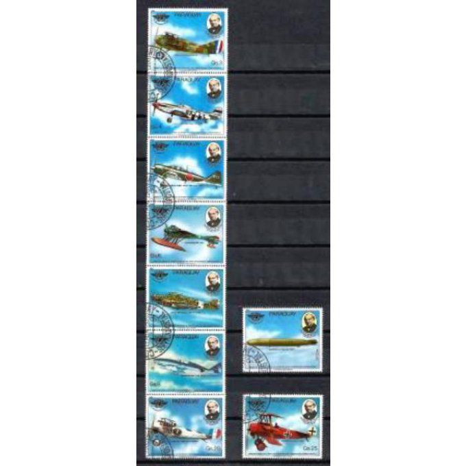 Paraguay 1980 (AV32) série complète de 9 timbres oblitérés