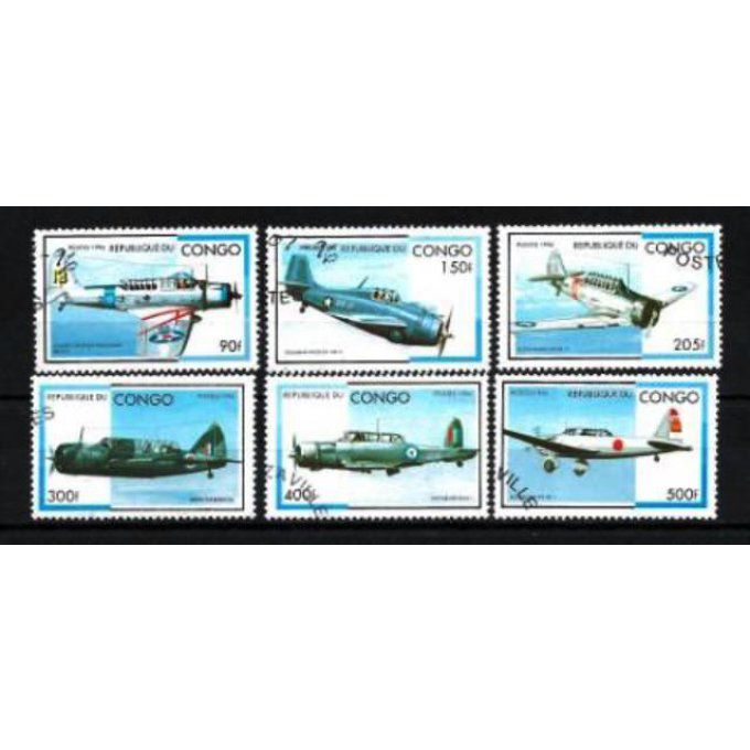 Congo 1996 (AV39) série complète de 6 timbres oblitérés