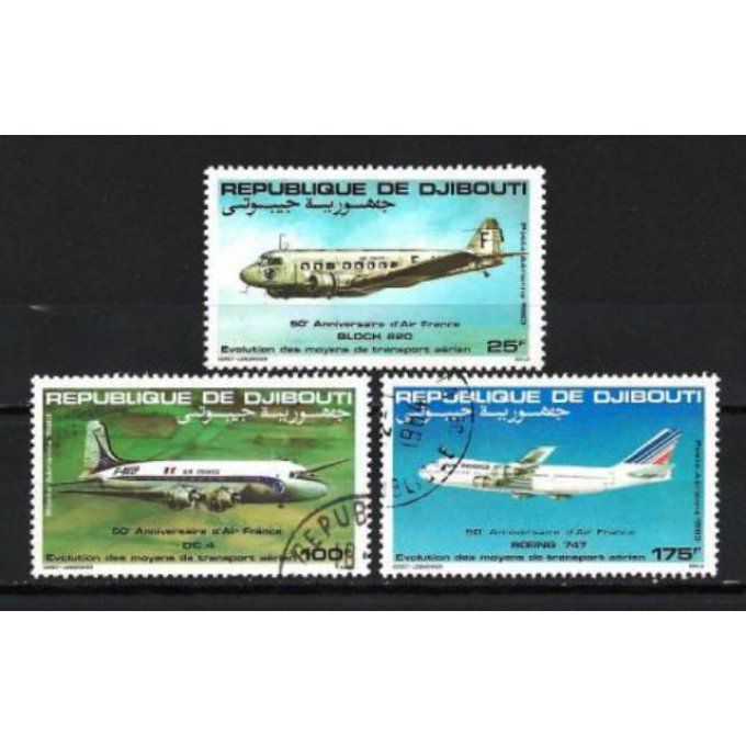 Djibouti 1983 (AV46) série complète de 3 timbres oblitérés