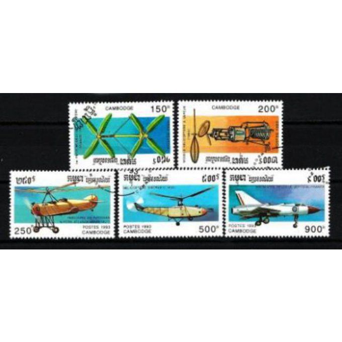 Cambodge 1993 (AV48) série complète de 5 timbres oblitérés