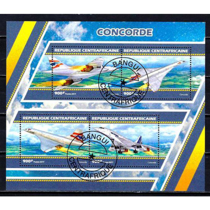 Centrafrique 2017 (AV71) série complète de 4 timbres oblitérés